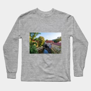 Bridge in Prague, Czech Republic, Europe, in the Springtime with Flowers Long Sleeve T-Shirt